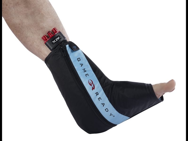 Photo of the ankle wrap being worn