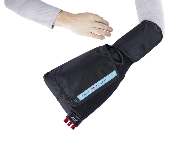 Photo of the hand and wrist wrap being worn